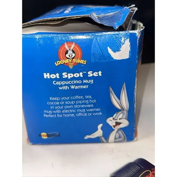 Looney Tunes Tweety‎ Bird Cup Mug Warmer Hot Spot Set Beverage Warmer Cappuccino - Picture 8 of 10